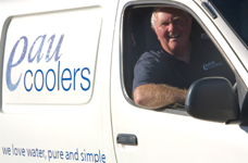 eau coolers van on the road to service your water cooler